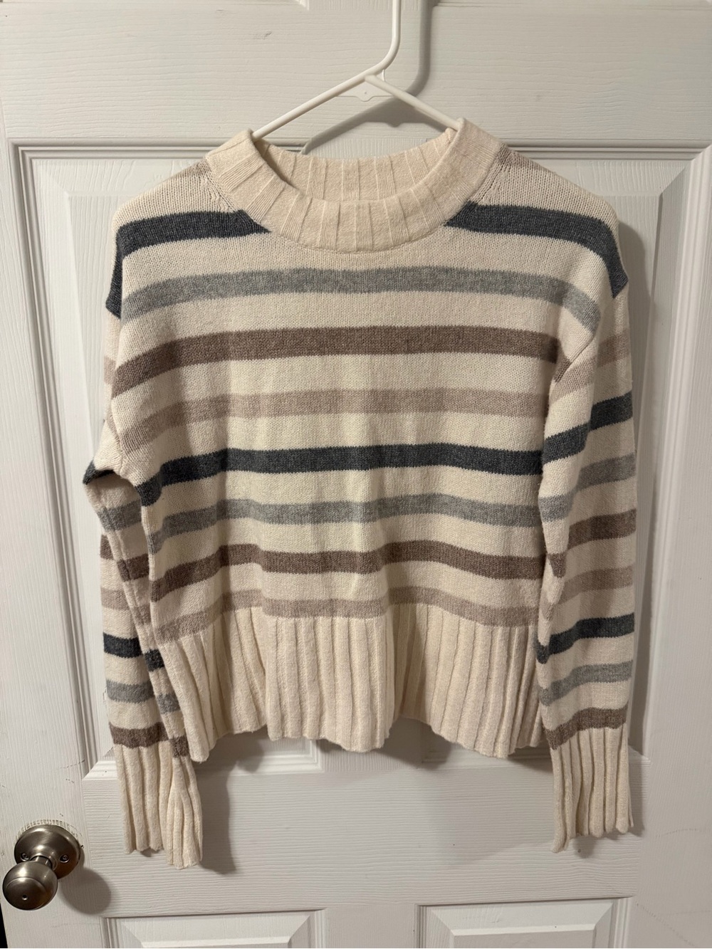 GAP striped neutral & cream sweater